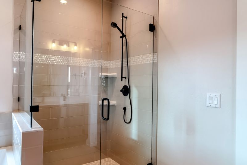 Black Frame Shower Door